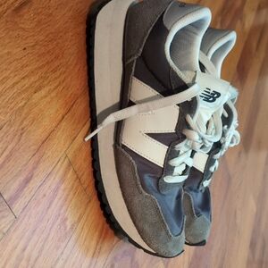 New Balance Gray and White Retro Sneakers